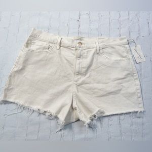 [Universal Thread] NWT ivory cutoff denim high rise shortie shorts size 16